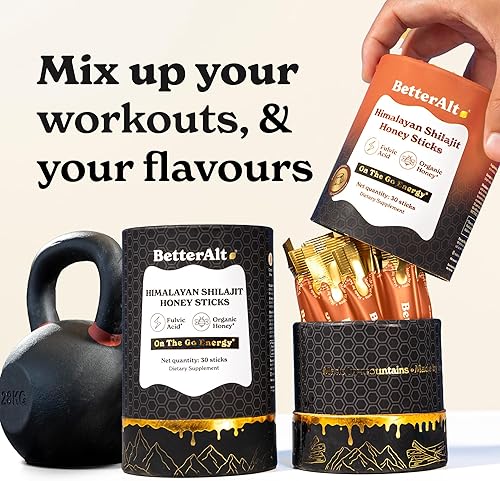 Miniatura 5 de Better Alt Paquete de 2 palitos de shilajit del Himalaya puro (clásico + sabor a caramelo)  Shilajit fácil de consumir  Impulso de energía y apoyo