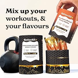 Better Alt Pure Himalayan Shilajit Sticks 2 Pack (Classic + Caramel Flavour)| Easy to Consume Shilajit| Energy Boost & Immune Support, 85+ Trace Minerals, 75%+ Fulvic Acid |60 Sticks