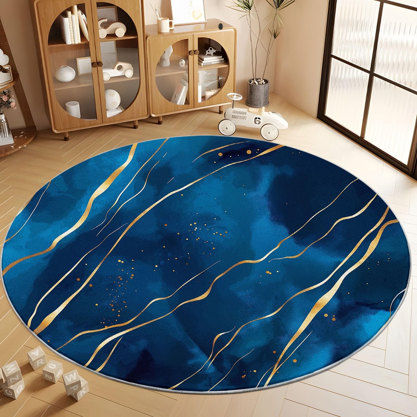 ラグ・カーペット Kyne Stamp Circle Rug by ROOM Blue ラグ・カーペット Kyne Stamp Circle Rug by ROOM Blue ラグ