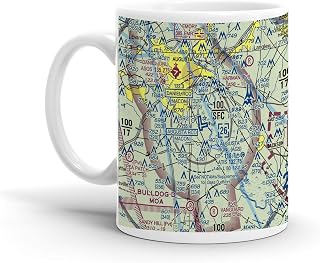 Augusta Regional Airport, Augusta, GA, USA FAA Sectional Aeronautical Charts Chart Mug, 11oz