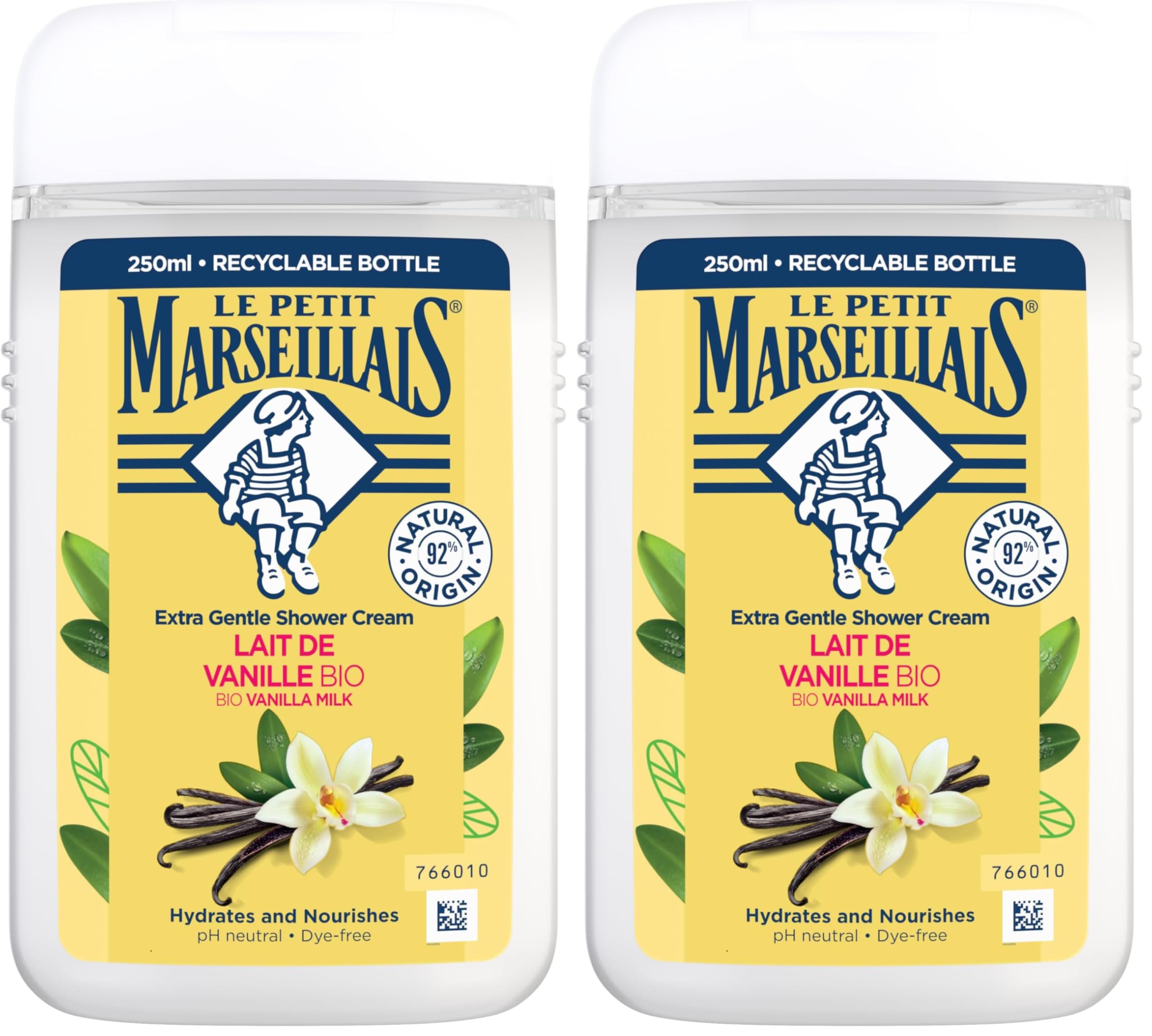 Le Petit Marseillais Duş Jeli Vanilya Sütü (250 ml) 2li paket