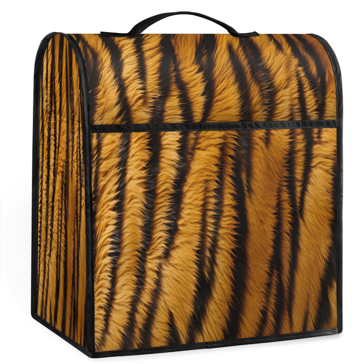 Coffee Maker Cover Tiger Texture Kitchen Appliance Covers Small Appliance Covers Blender Cover Juicer Cover Dust Covers for Kitchen Appliances with Top Handle and Pockets,Washable,B480