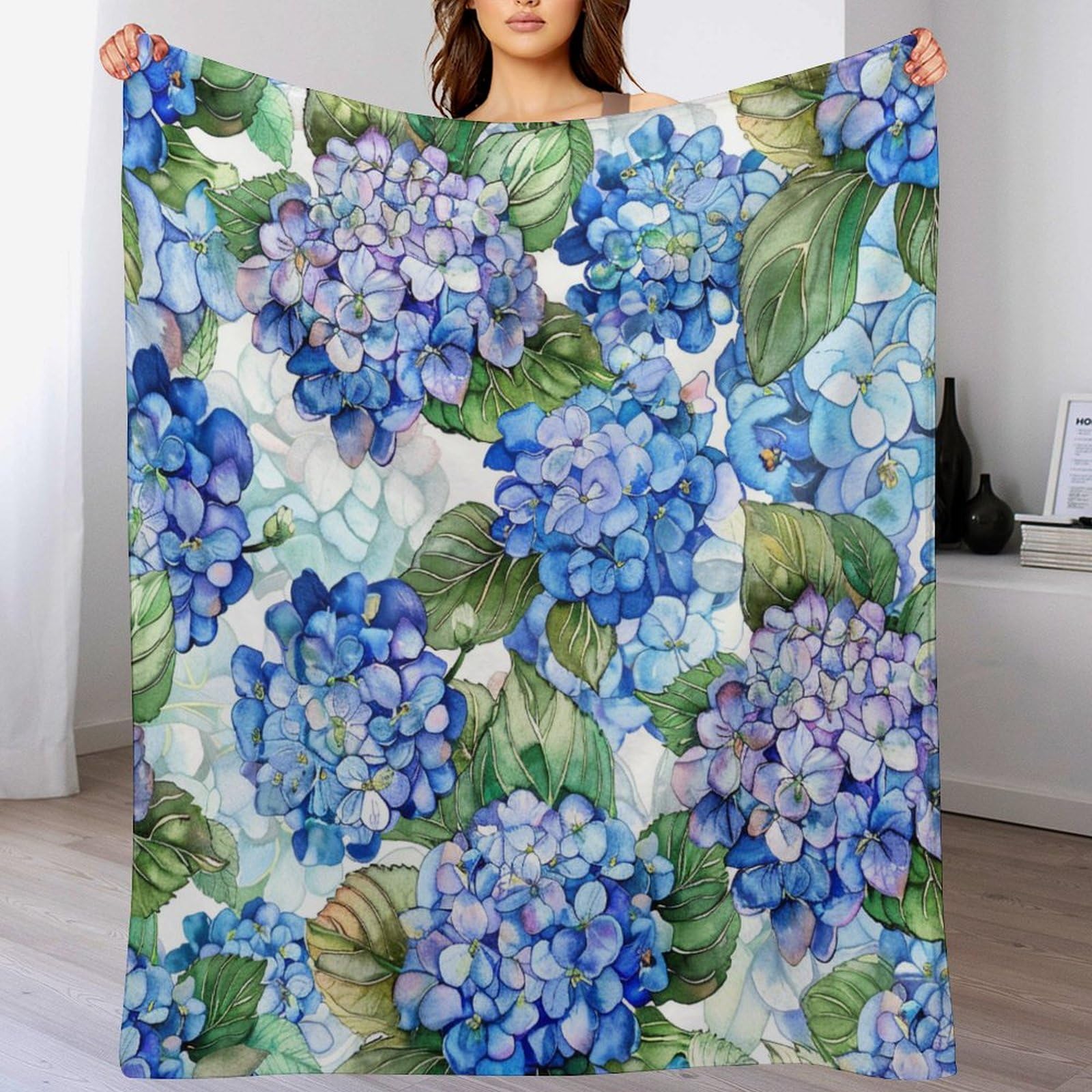 Amazon.com: Blue Hydrangea Flowers Blanket Blue Hydrangea