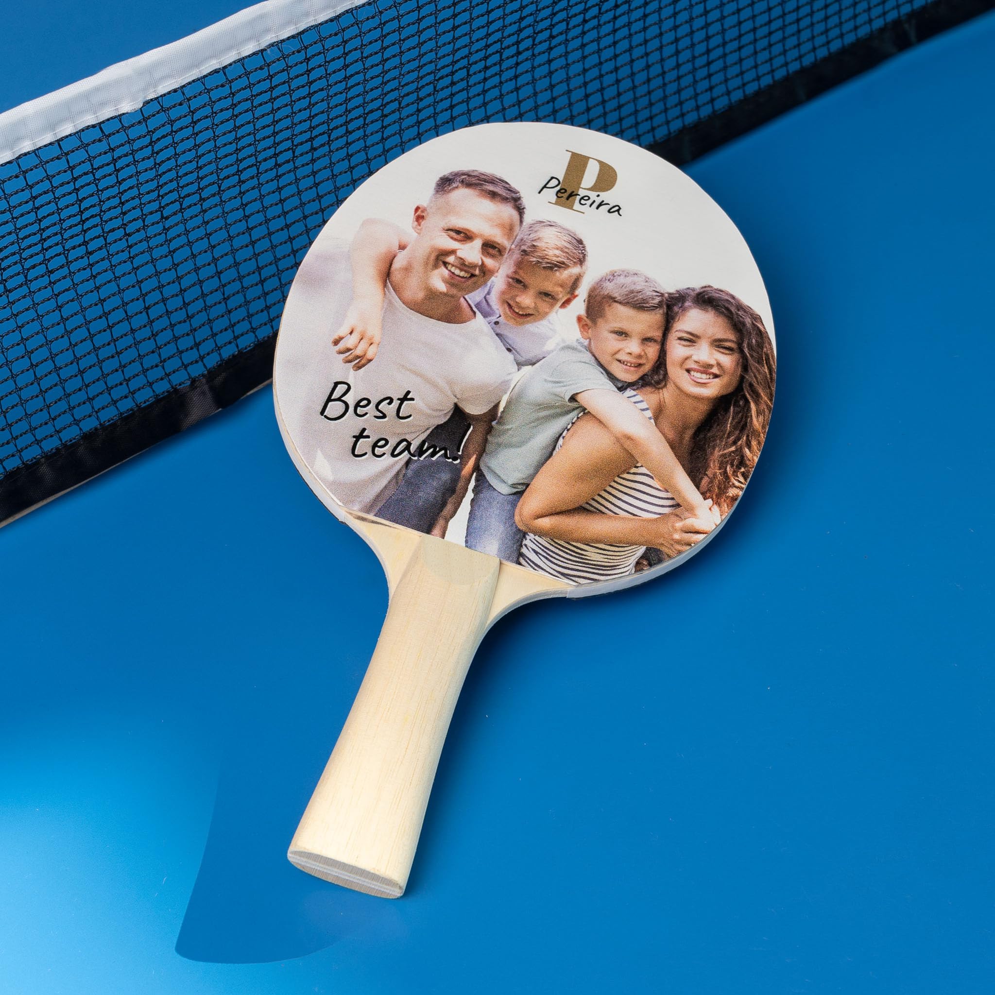 Wanapix | Raquettes de Ping-Pong Personnalisées | Raquettes de Tennis de Table avec Photos et Nom | Personnalisées sur 1 Face par Impression Directe sur Le Caoutchouc | Cadeau Amateurs Ping Pong