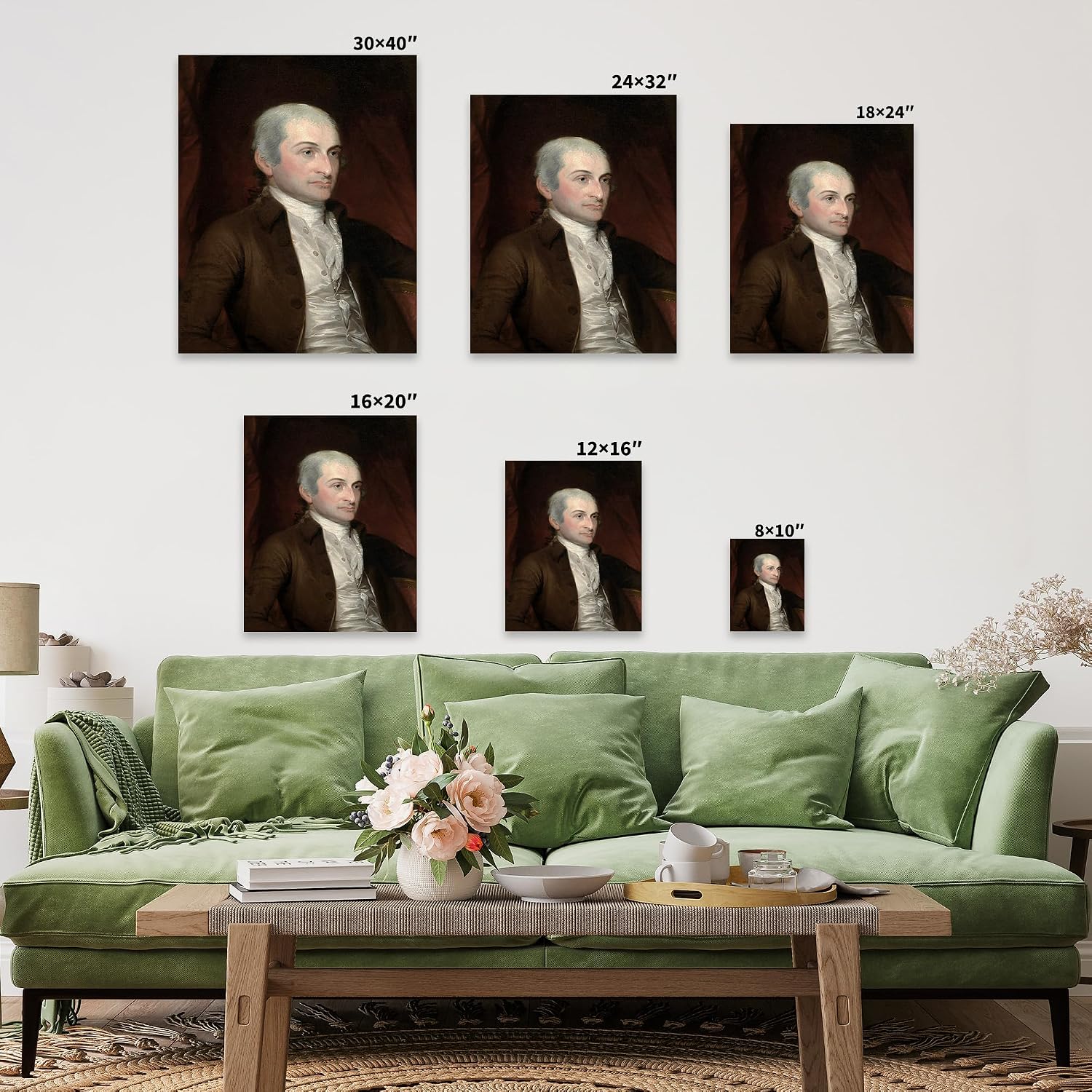 Poster Master John Jay Canvas - Portrait Print - Chief justice of the United States Art - Patriotic Wall Design - American Founding Father Art - Office Wall Decor - 8x10 STRETCHED Canvas