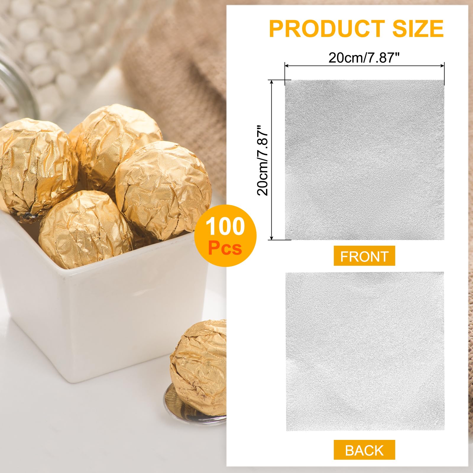 Sourcing Map 300 Pirottini In Lamina Di Alluminio 10x10 Cm - Carte Per Caramelle E Cioccolato, Viola Griglia Fine
