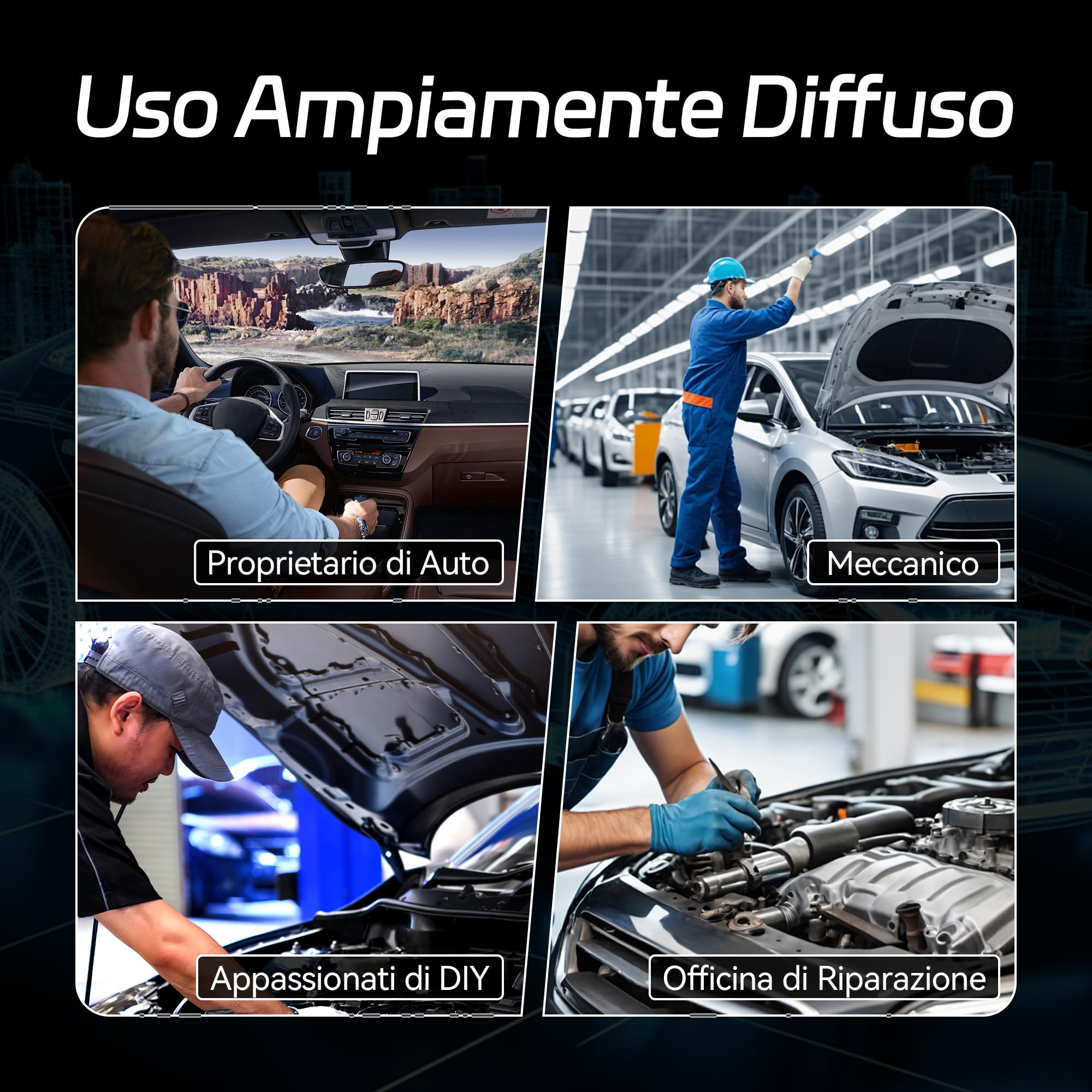 KONNWEI KDIAG OBD2 Scanner Bluetooth, tutti i sistemi diagnostici, 5 reset, lettore di codici auto per controllare il motore, test delle prestazioni del veicolo per iOS e Android, senza abbonamento