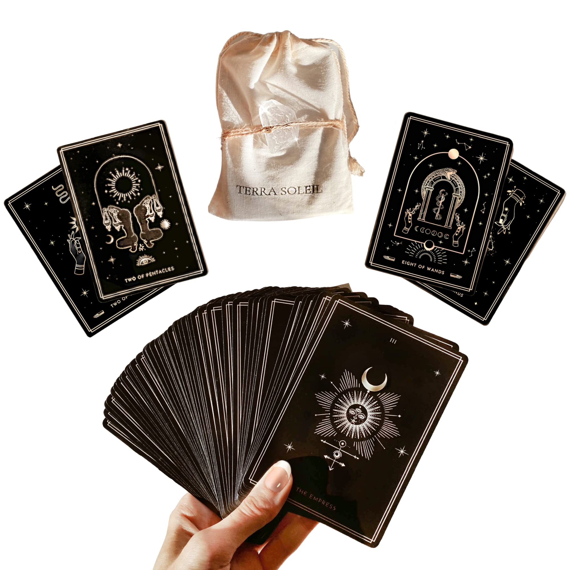 Amazon.com: Terra Soleil Dreamspell ™ Tarot Deck | 78 Black Tarot