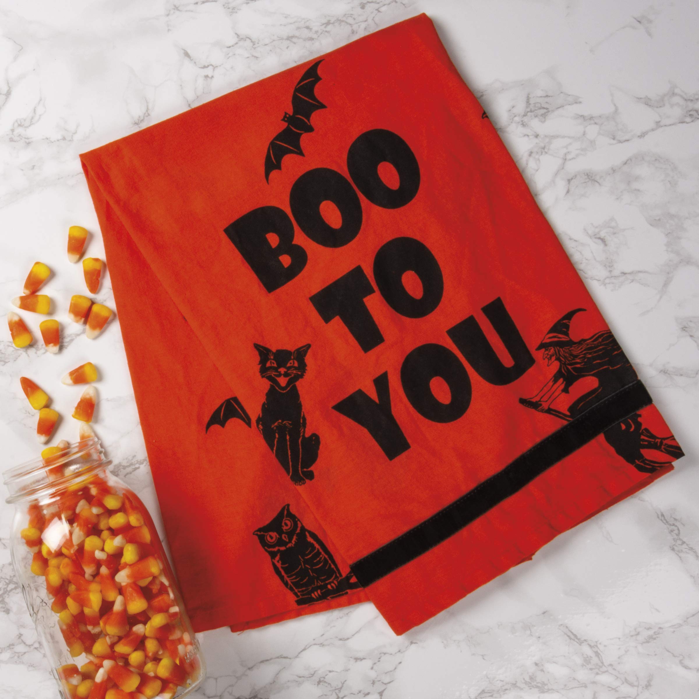 Primitives By Kathy Halloween Geschirrtuch 'Batty Family' – Bestickt, 18 X 26 Zoll