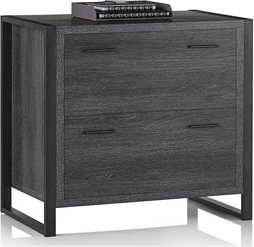 Miniatura 6 de Realspace® DeJori - Archivador lateral de 2 cajones (32-3/4 pulgadas de ancho x 19.3 in) de profundidad, color carbón