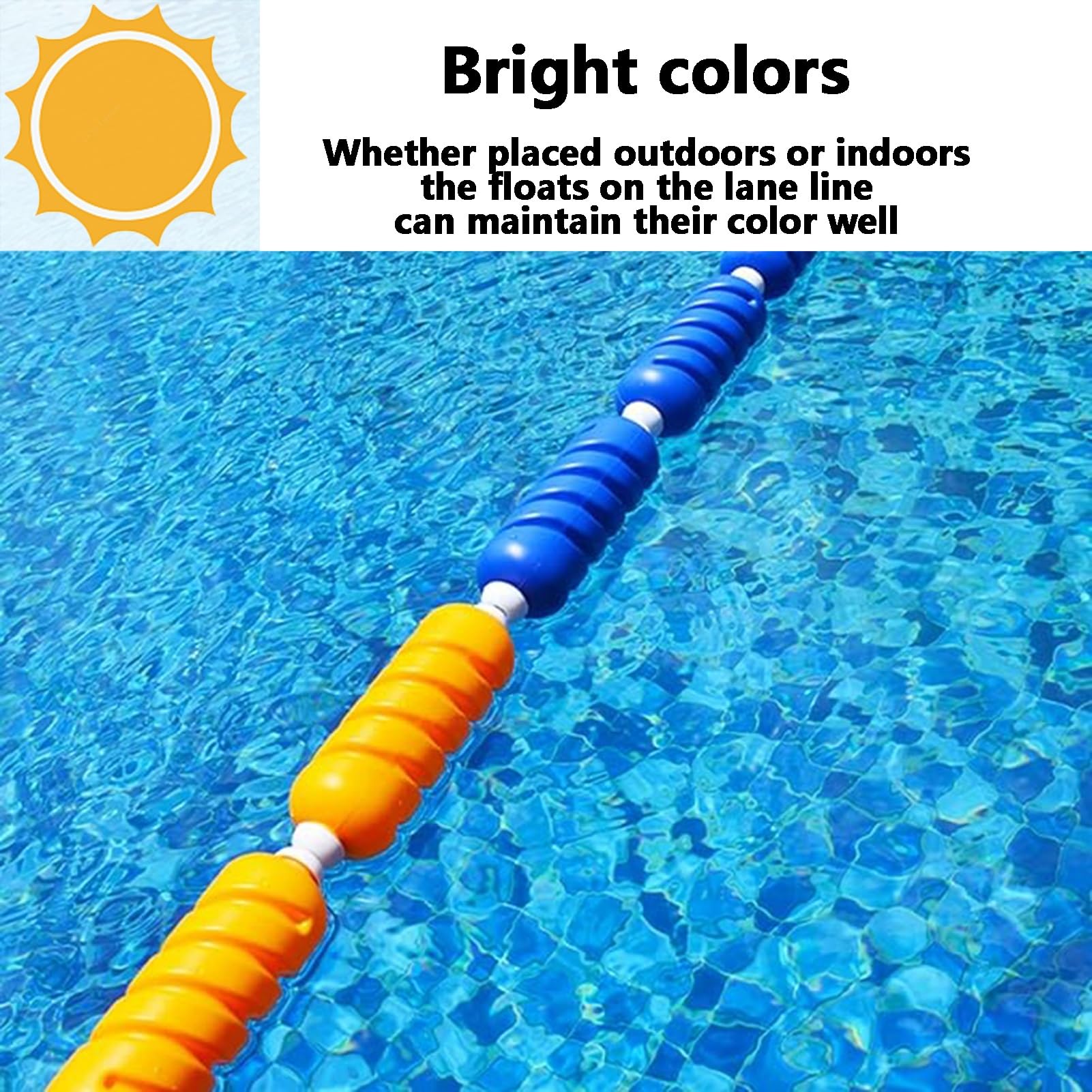 Vibrant 6 cm Pool Lane Seil-Trennwände – sichere Schwimmer für Schwimmbäder und Strände – ideales Zubehör für Training und Freizeitgebrauch