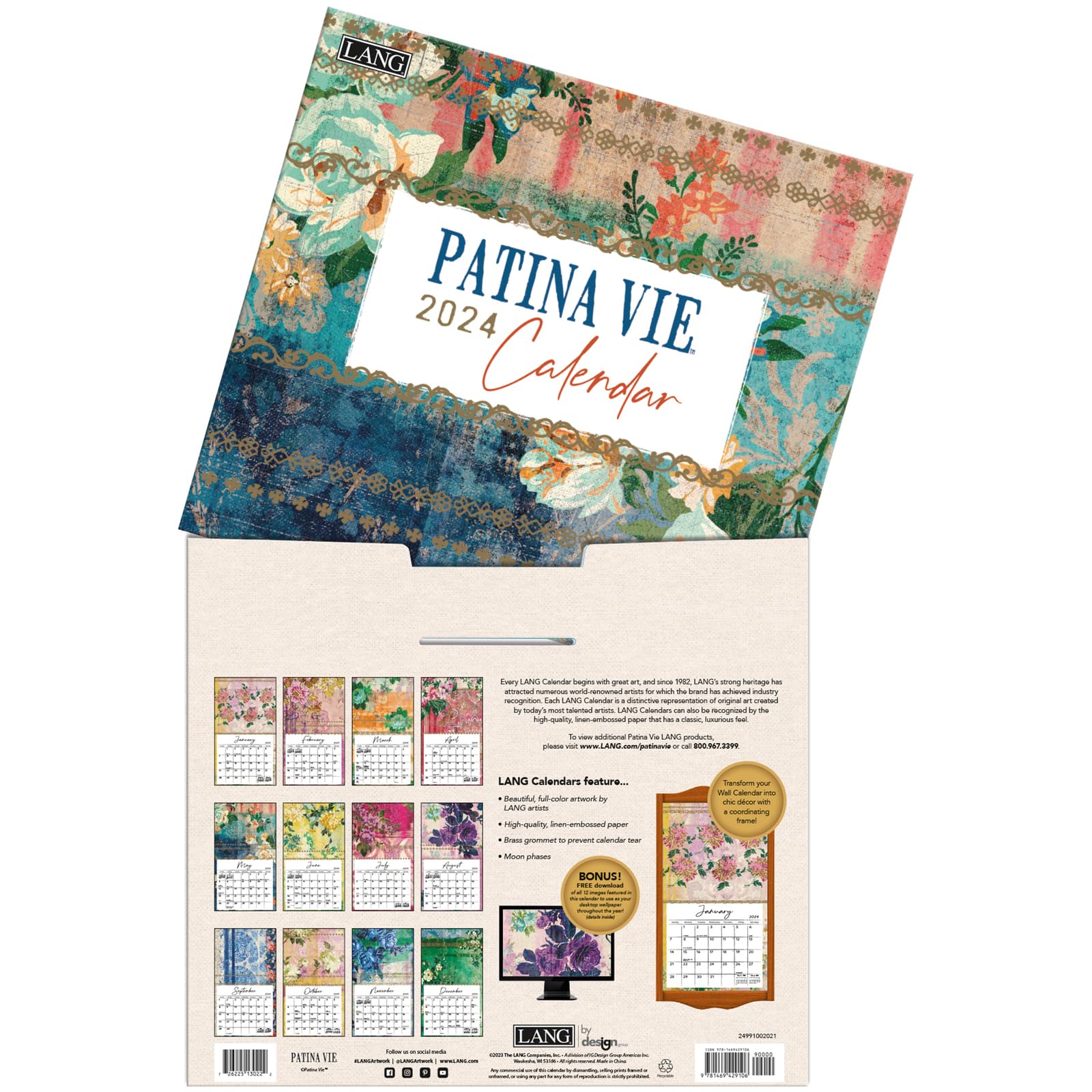 Amazon.com: LANG Patina Vie 2024 Wall Calendar (24991002021) : Office  Products
