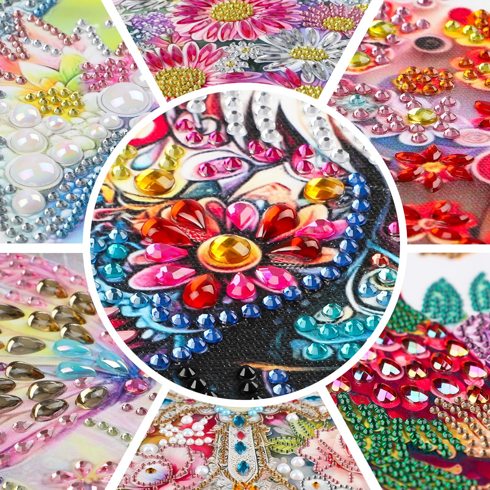 MEIYUDA Hanging 5D DIY Diamond Art Kits Adults Peacock, Flower Diamond - View #4