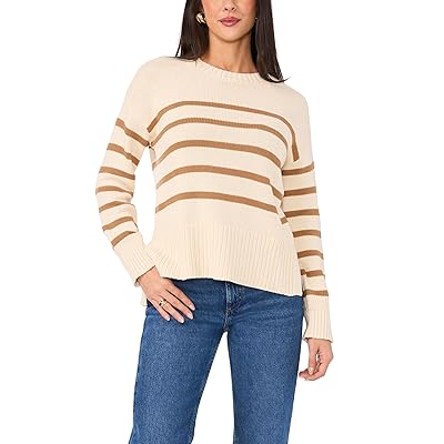 Vince Camuto Mock Neck With Stripes Women