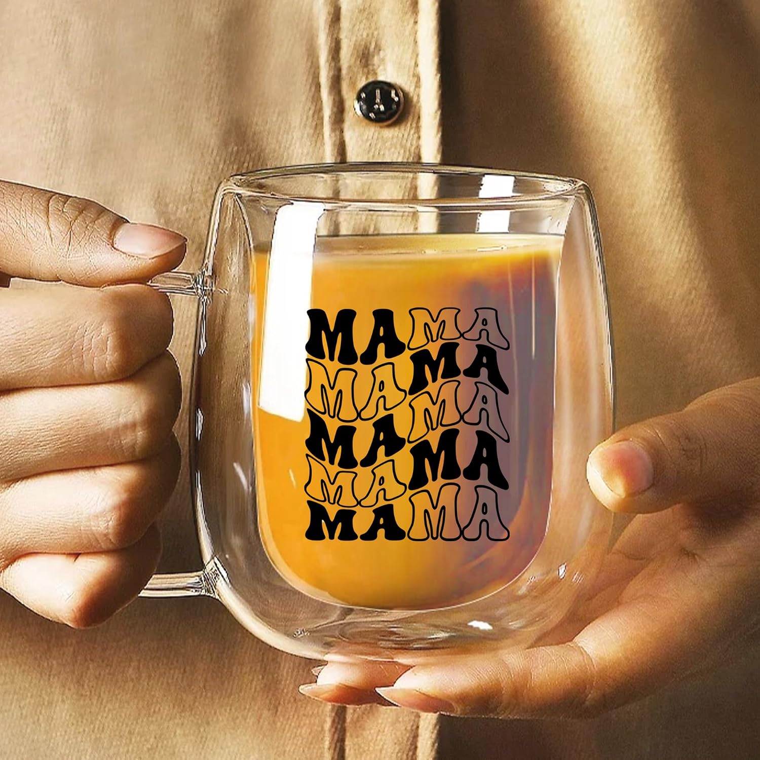 20 Pcs Mama Black Letter UV DTF Cup Wrap Transfers for 16 oz Glass Cups image 3