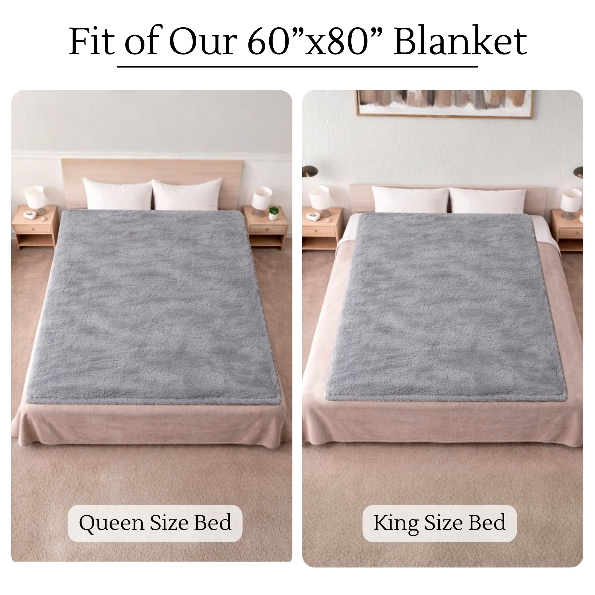 CREW FLX Waterproof Blanket for Bed Intimacy (80"x 60" Queen Size) Reversible Fleece | Sherpa, Love Blanket, Water Proof TPU Stain Proof Couch Furniture Mattress Winter Large Dog Bed Cover - Gray: Gray Sherpa Fleece 80 x 60 inch