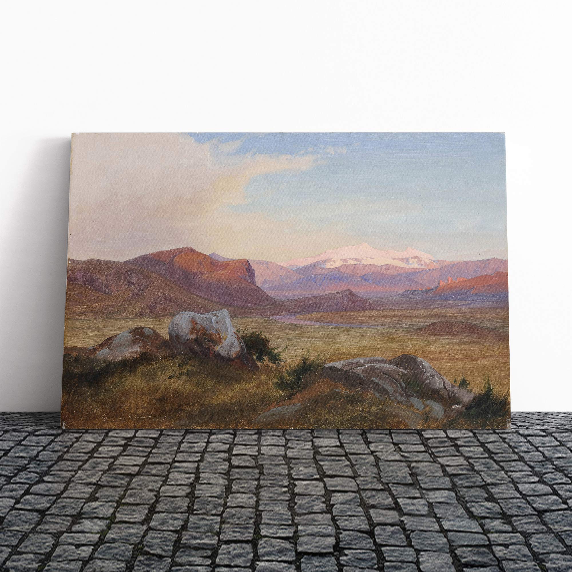 Johan Lundbye Scenery Canvas Print | Gallery Wrapped 30mm Frame Wall Art | 30x20 inches | Ready to Hang | Modern Picture | Living Room Bedroom Lounge Office
