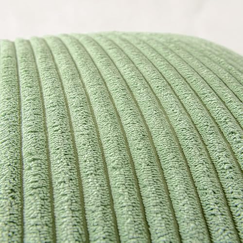 Miniatura 5 de ANRODUO Paquete de 2 fundas de almohada de pana verde salvia de 12 x 20 pulgadas, bonitas y suaves, estilo bohemio, fundas decorativas para cama,