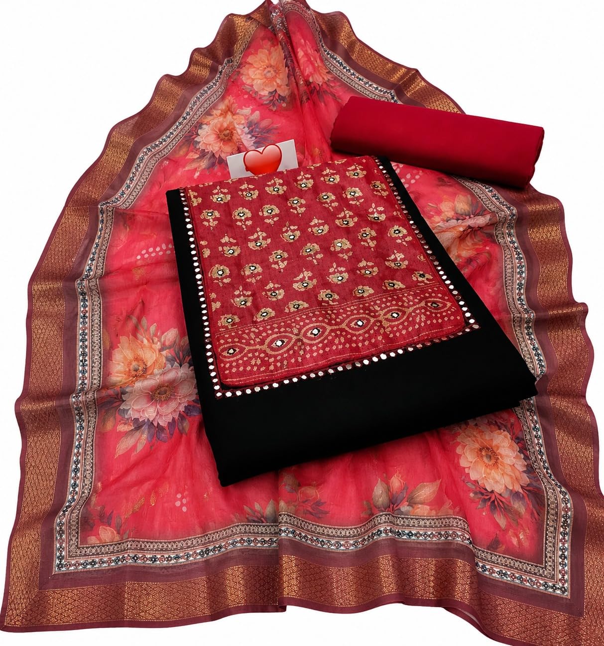 mahisa Women's Cotton Batik Print Unstitched Salwar Suit Dress Material With Duputta | Dress Material For Women-picture-47