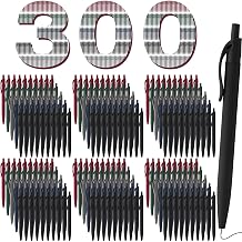 300 Pack Black Pens Bulk Retractable No Bleed Click Black Ink Smooth Writing Ballpoint Pens for School Office Supplies, 1.0mm