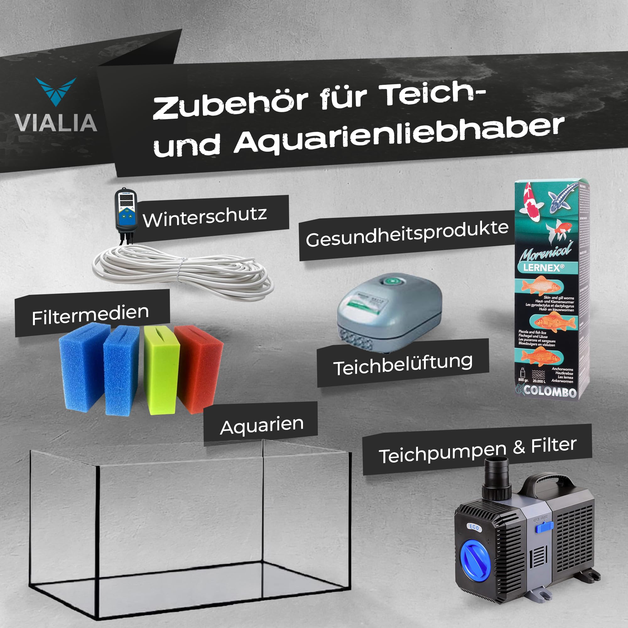 Aquarium Komplettset 54L (60x30x30 cm) mit Juwel LED Abdeckung weiß | Starter-Set inkl. Heizer, Thermometer, Futter & Wasseraufbereiter | Robustes Floatglas Becken | Ideal für Einsteiger