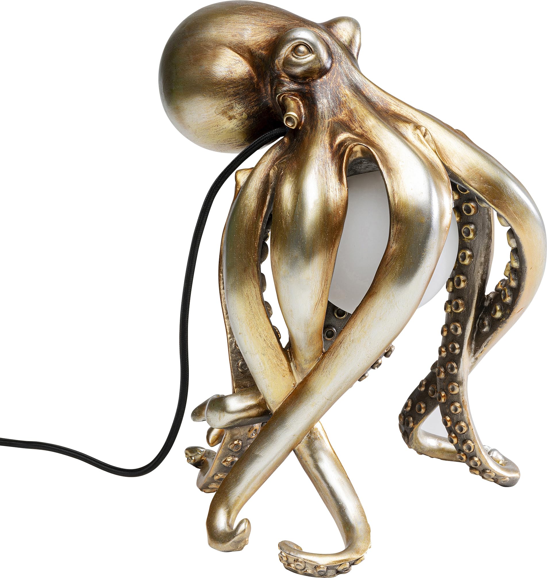 Kare Design Tischleuchte Animal Octopus, Gold, 34x22x26 cm, Tischlampe, Nachttischlampe, Oktopus Motiv, Leuchtmittel nicht inklusive, Wohnzimmer