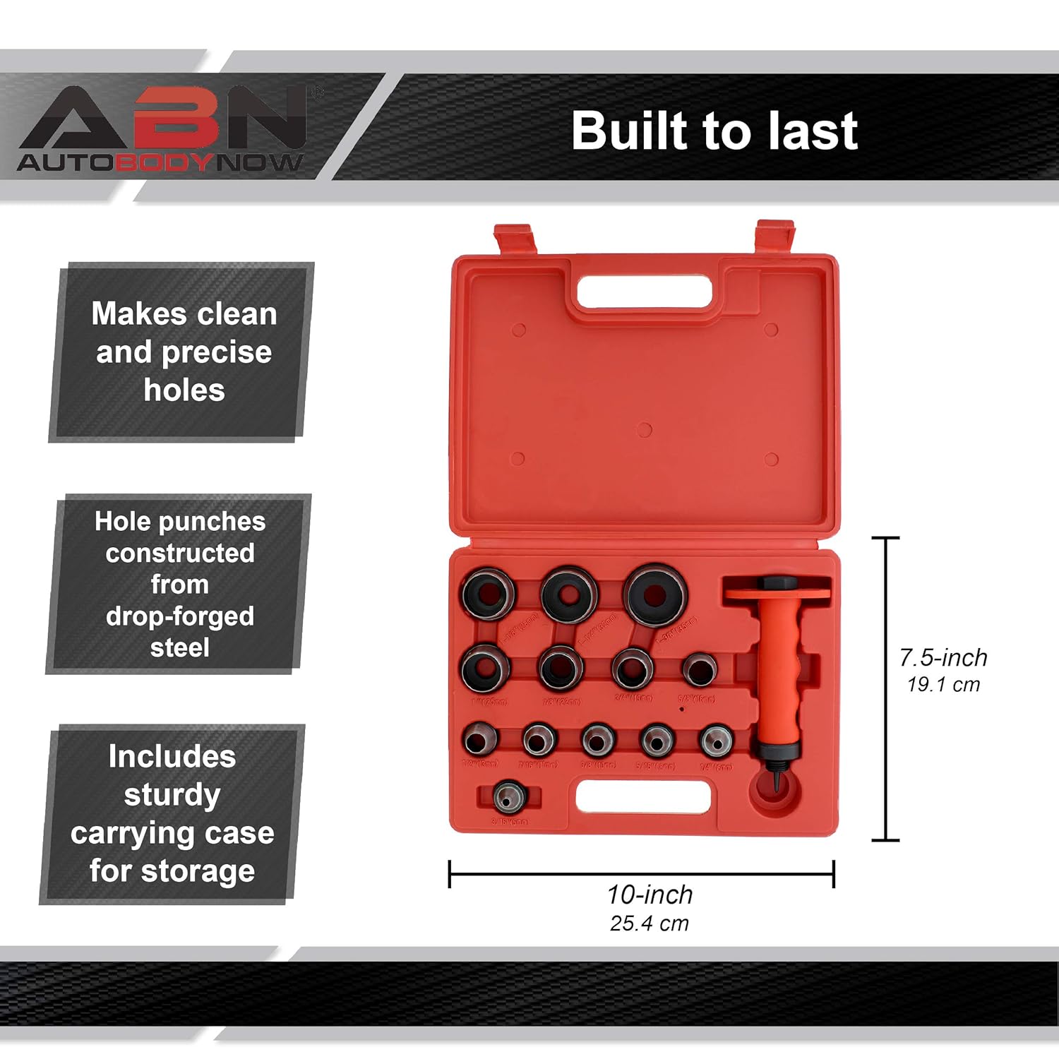 Buy ABN Hollow Punch Kit Leather Punches Tools Hole Punch Set Gasket