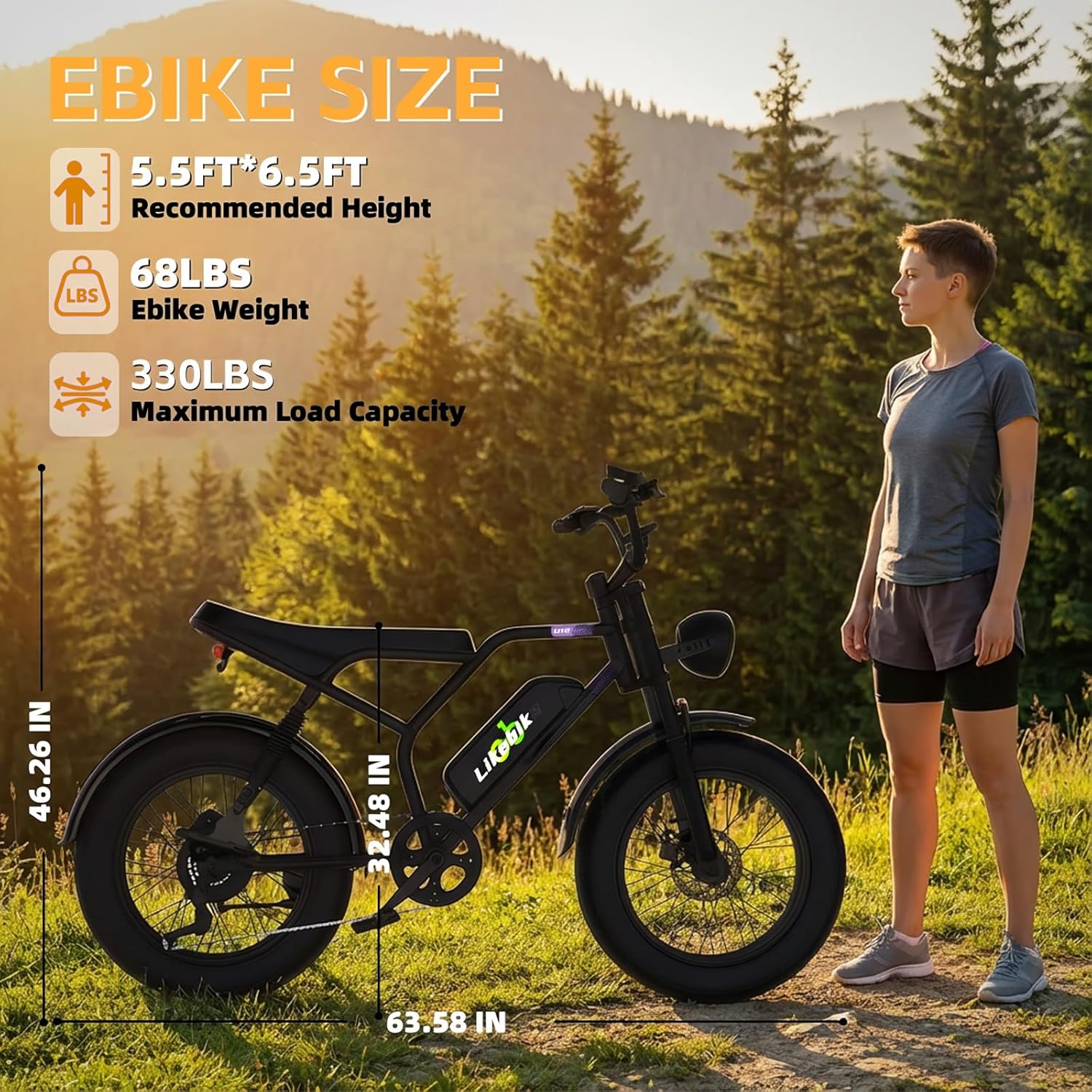 Likebike U12 handlebar with intelligent LCD display