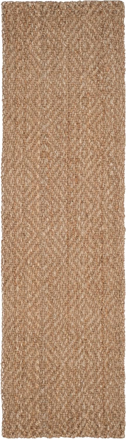 SAFAVIEH Natural Fiber Collection Runner Rug - 2'3" x 20', Natural & Natural, Handmade Jute, Ideal for High Traffic Areas in Living Room, Bedroom (NF181A)