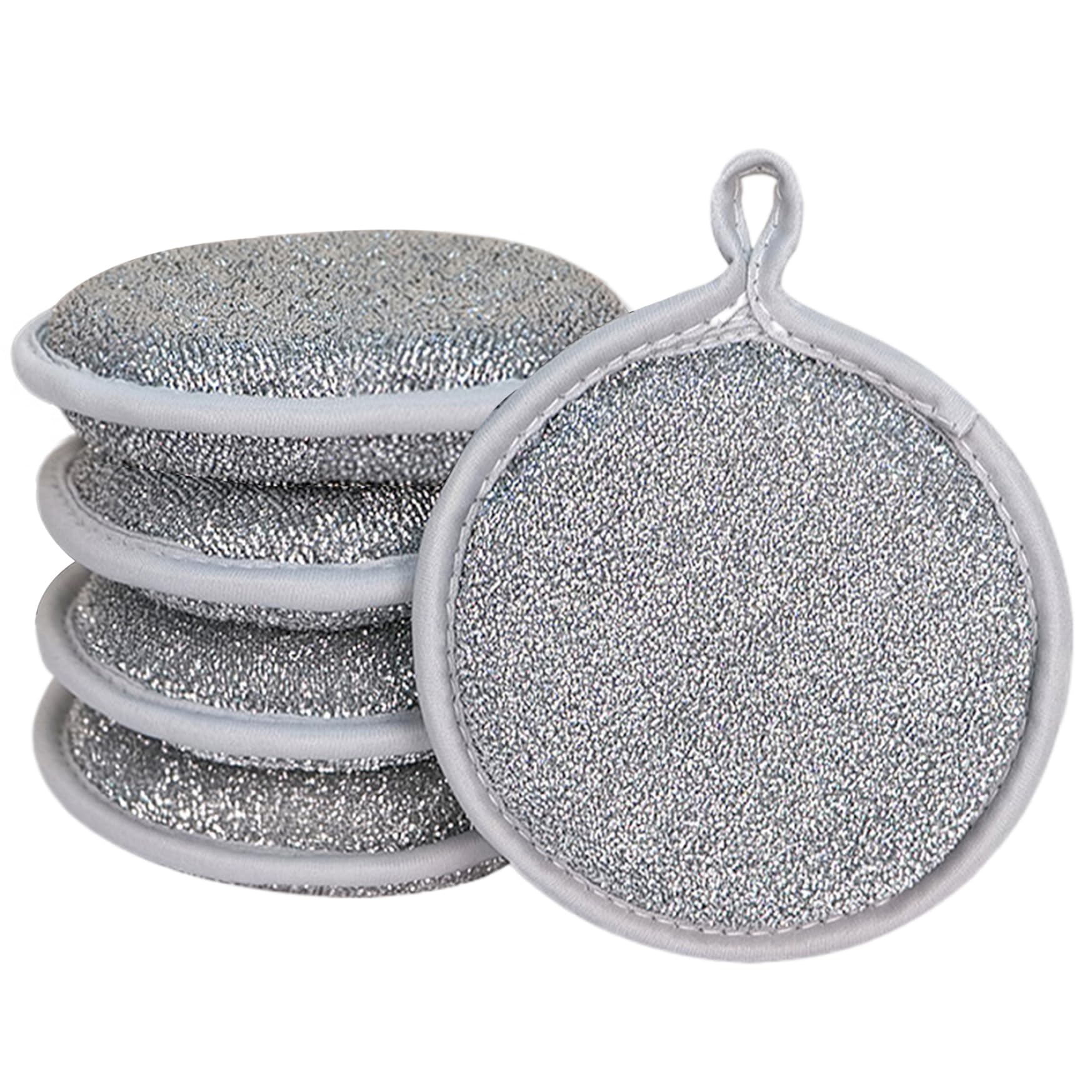 Xdyyjrasa Wire Dishcloth - 5Pcs Non-Scratch Wire Dishwashing Rags, Double Sided Metal Sponge for Cleaning Dishes Pans Pots
