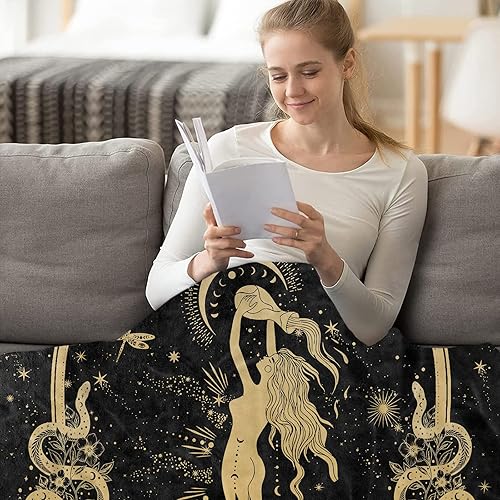 Miniatura 3 de Regalos de Acuario, Manta Zodiacal de Acuario 152x127 cm, Regalos del Zodiaco de Acuario para Mujer, Manta de Luna y Constelación, Decoración de
