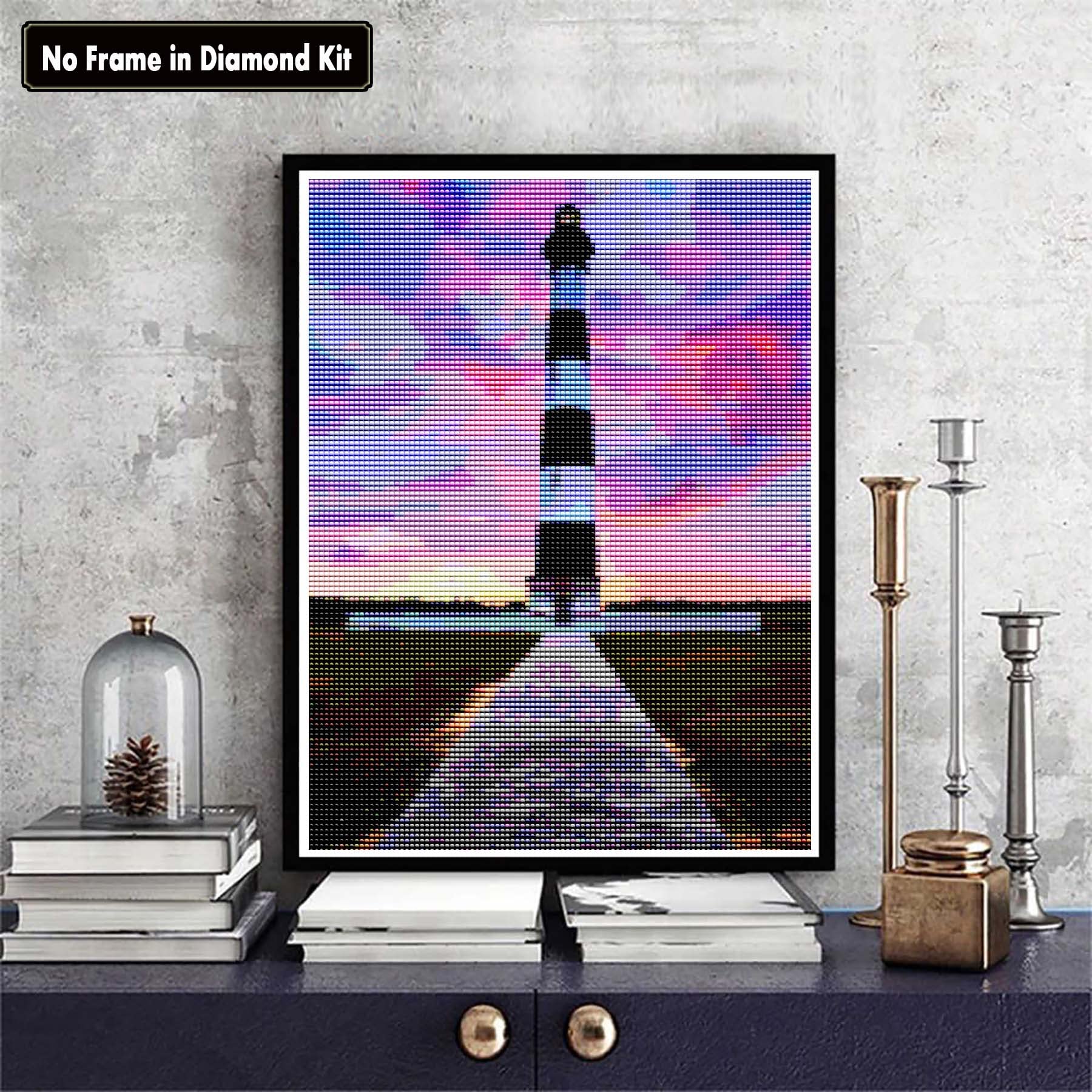 5D Diamond Painting Set „Leuchtturm“ – DIY Diamantbild 30×40 Cm Für Wanddekoration
