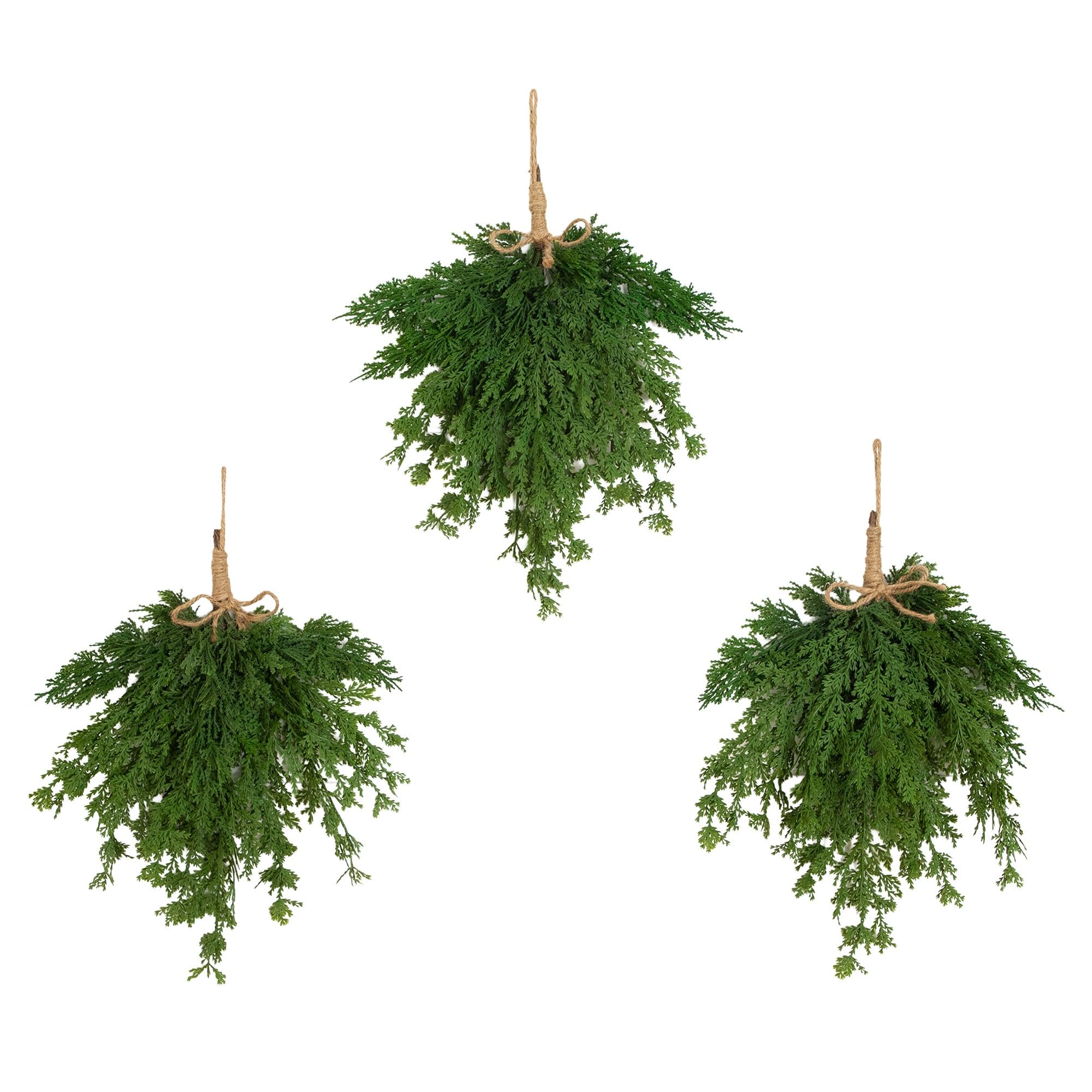 Nearly Natural 18in. Artificial Real Touch Cedar Teardrop, Set of 3