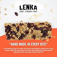 Vista 59 de Lenka Bars - Omega Snack Bars, Gluten Free, High Fiber, Kosher, Wholesome, No Artificial Flavors, Individually Wrapped - 12 Pack