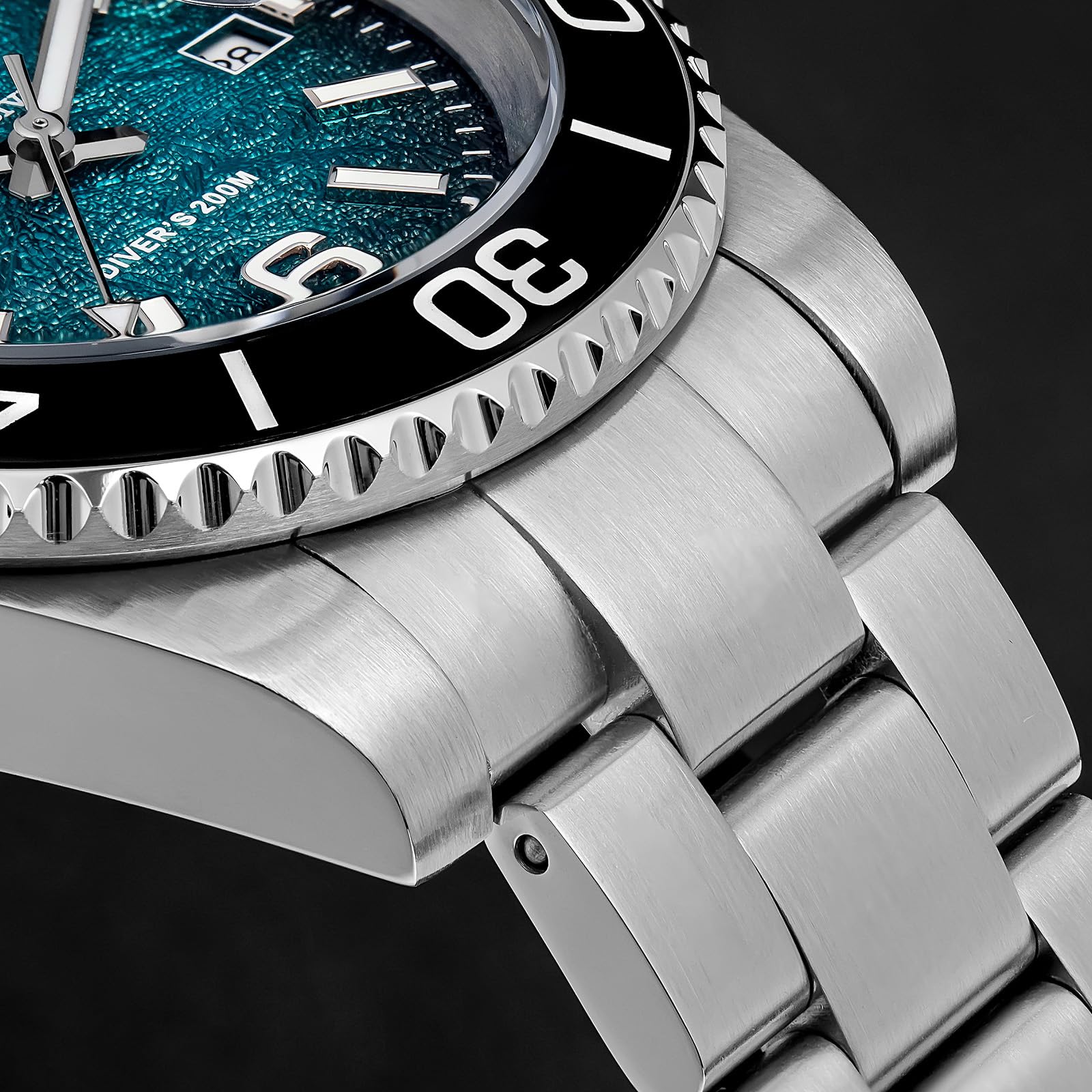 ADDIESDIVE Quarzo Orologio Uomo Diver's 200M Subacquei Luminescente Acciaio Inossidabile