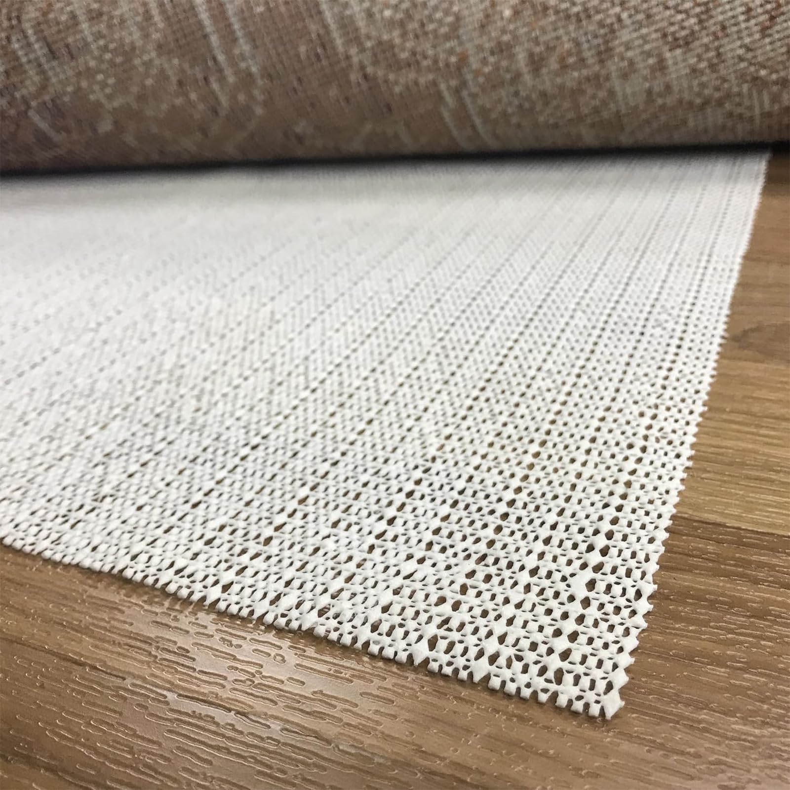 Antirutschmatte 200 x 310 cm Strapazierfähiges PVC, Wasserdicht, Atmungsaktiv, rutschfest, Zuschneidbar, Antirutschunterleger Als Bodenschutz für Schubladen Und Regale, Weiß