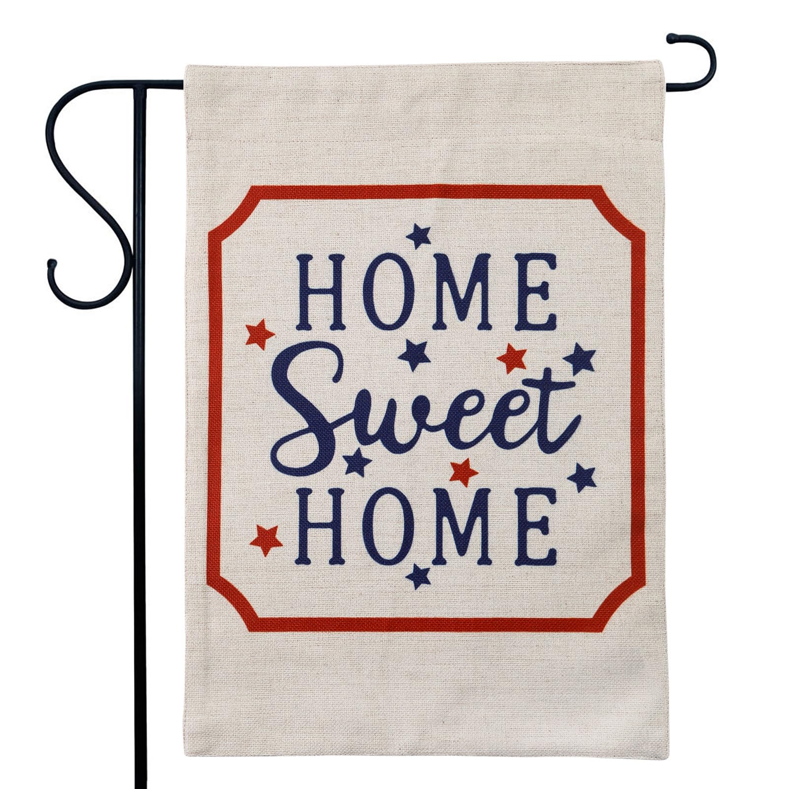 Trendin 4th of July Garden Flag 12x18 Double Sided Home Sweet Home American Small Yard Flags for Outside Burlap Outdoor Memorial Day Flag Farmhouse Patriotic Decorations PG020