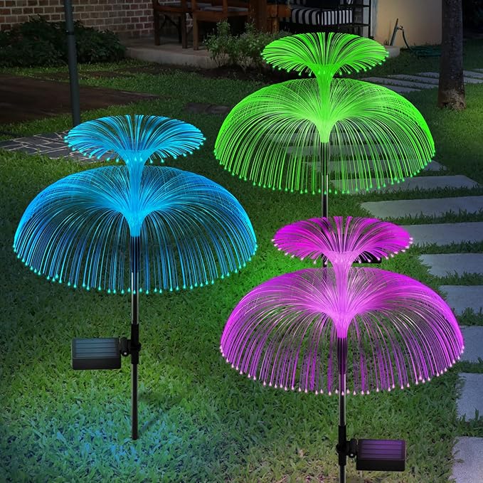 COXSENI Solar Flower Lights Outdoor Decorations Waterproof, Solar Yard