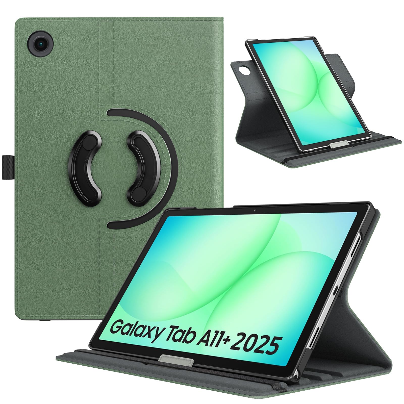 TiMOVO Drehbare Hülle für Samsung Galaxy Tab A11+/A11 Plus 11 Zoll 2025 (SM-X230/‎X236/‎‎X238), 90° Rotations-Stand, Tablet Hülle mit Auto Aufwachen/Schlafen