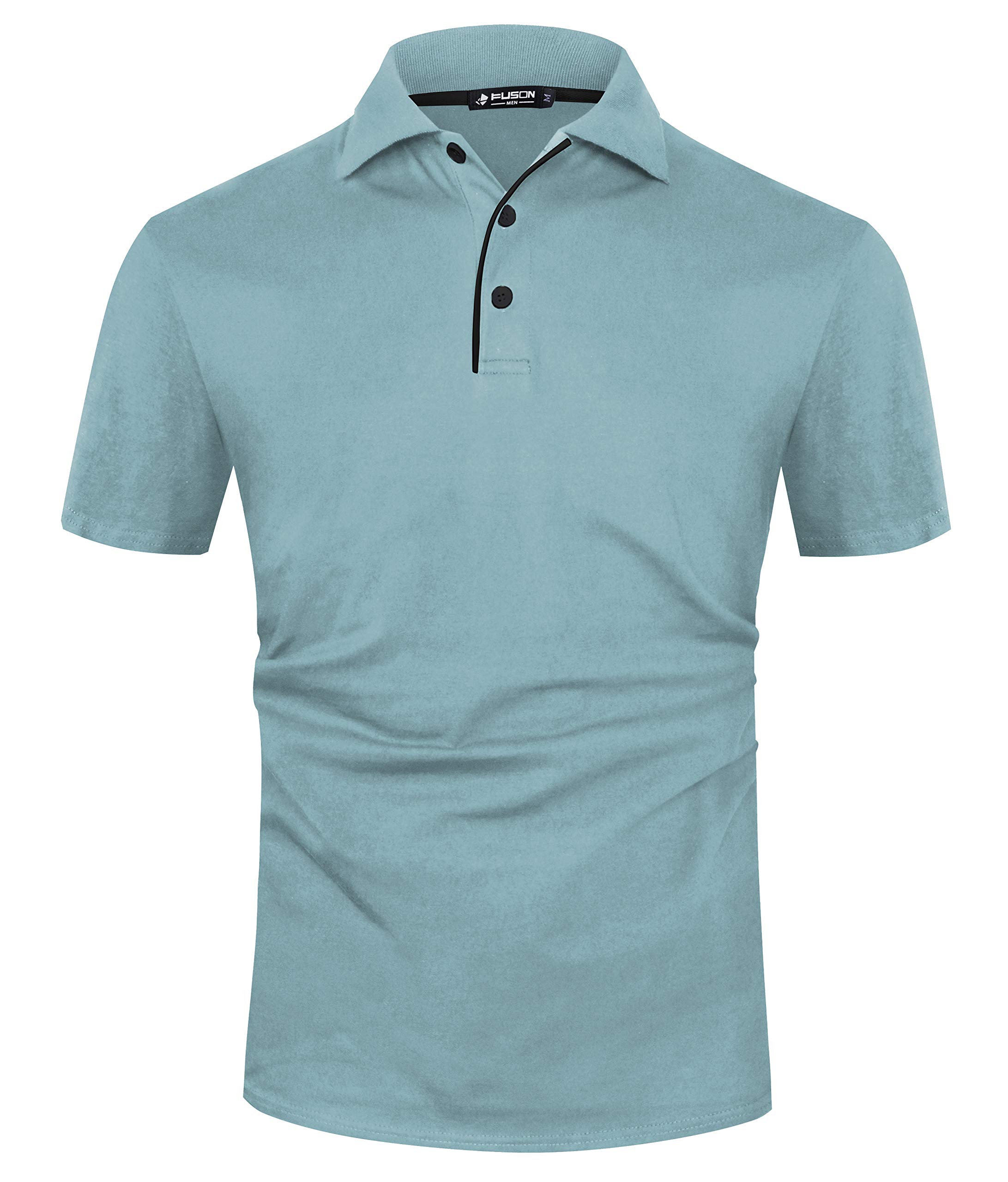 Polo Shirts Short Sleeve Cotton Classic Fit Polo T-Shirts Casual Polos for Men Haze Blue XL