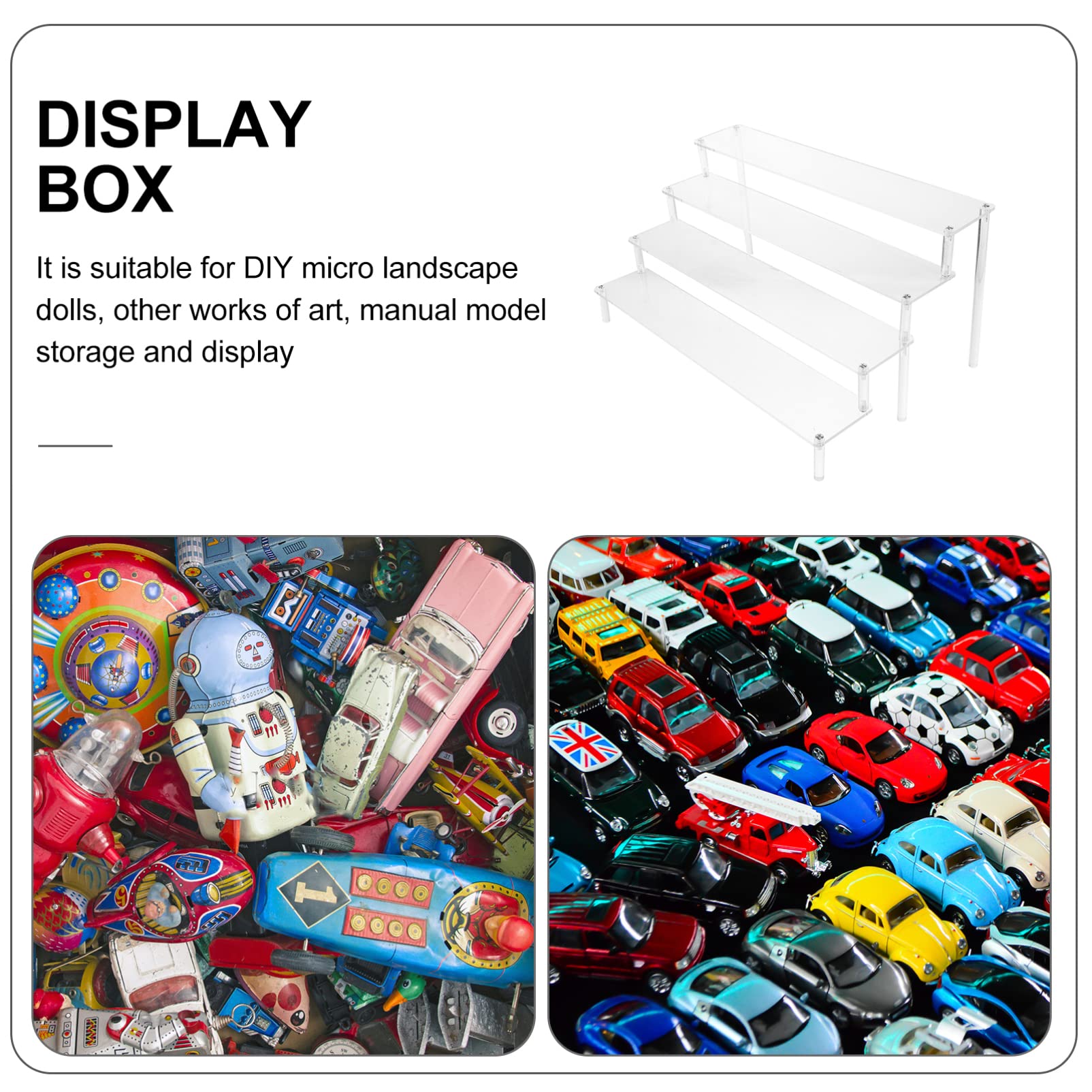 SOLUSTRE Transparent Acrylic Cake Display Rack Cake Stand for Cupcakes Desserts and Models and Easy to Clean Home Decor Organizer Height