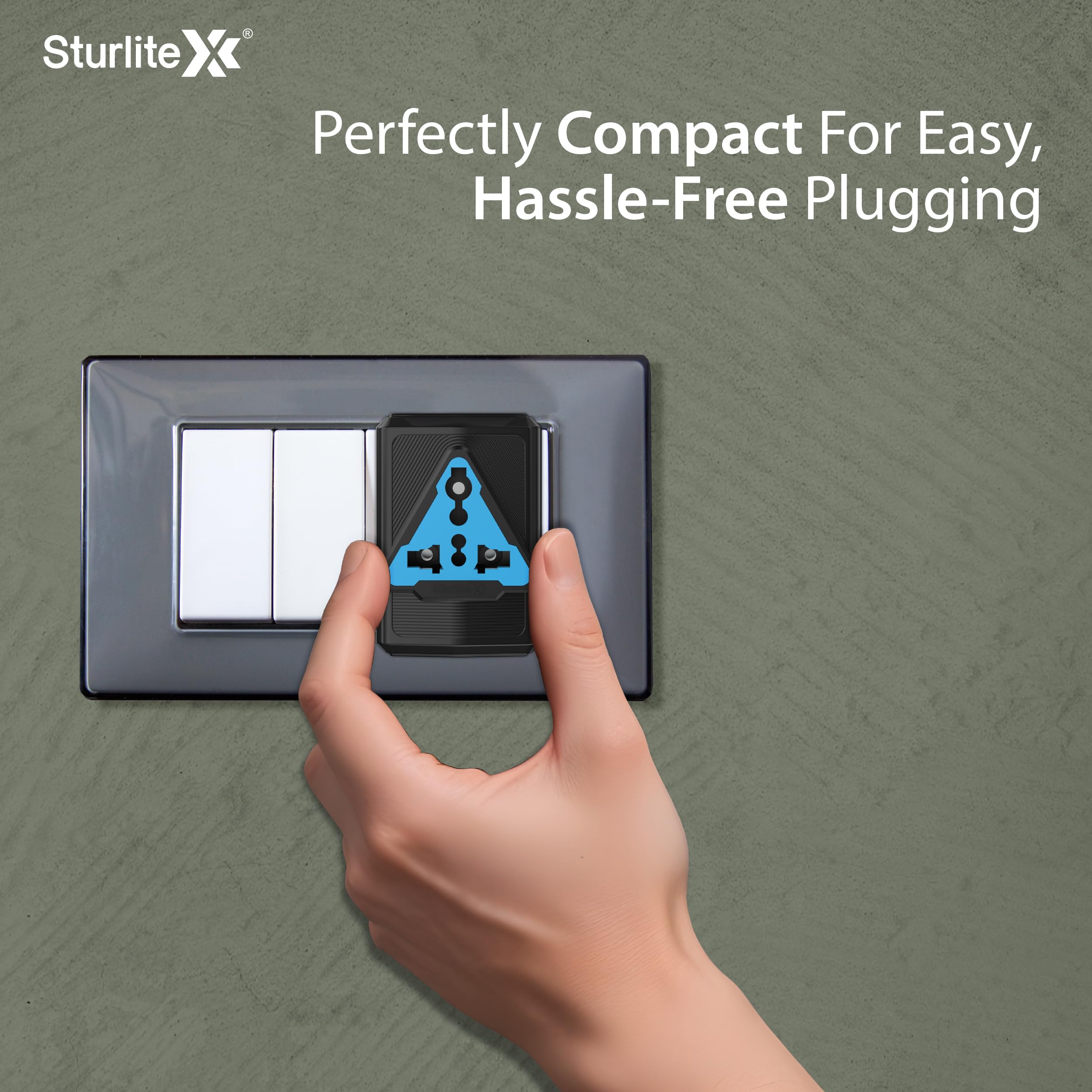 Sturlite Skycon 3 Pin Plug| 2-Pin & 3-Pin Socket| 6 Amps Universal AC Travel Adapter| Strong Polycarbonate Body Socket| Compact Converter Plug for Travel, Home & Office Use (Black, Pack of 1) — Amazon image 6