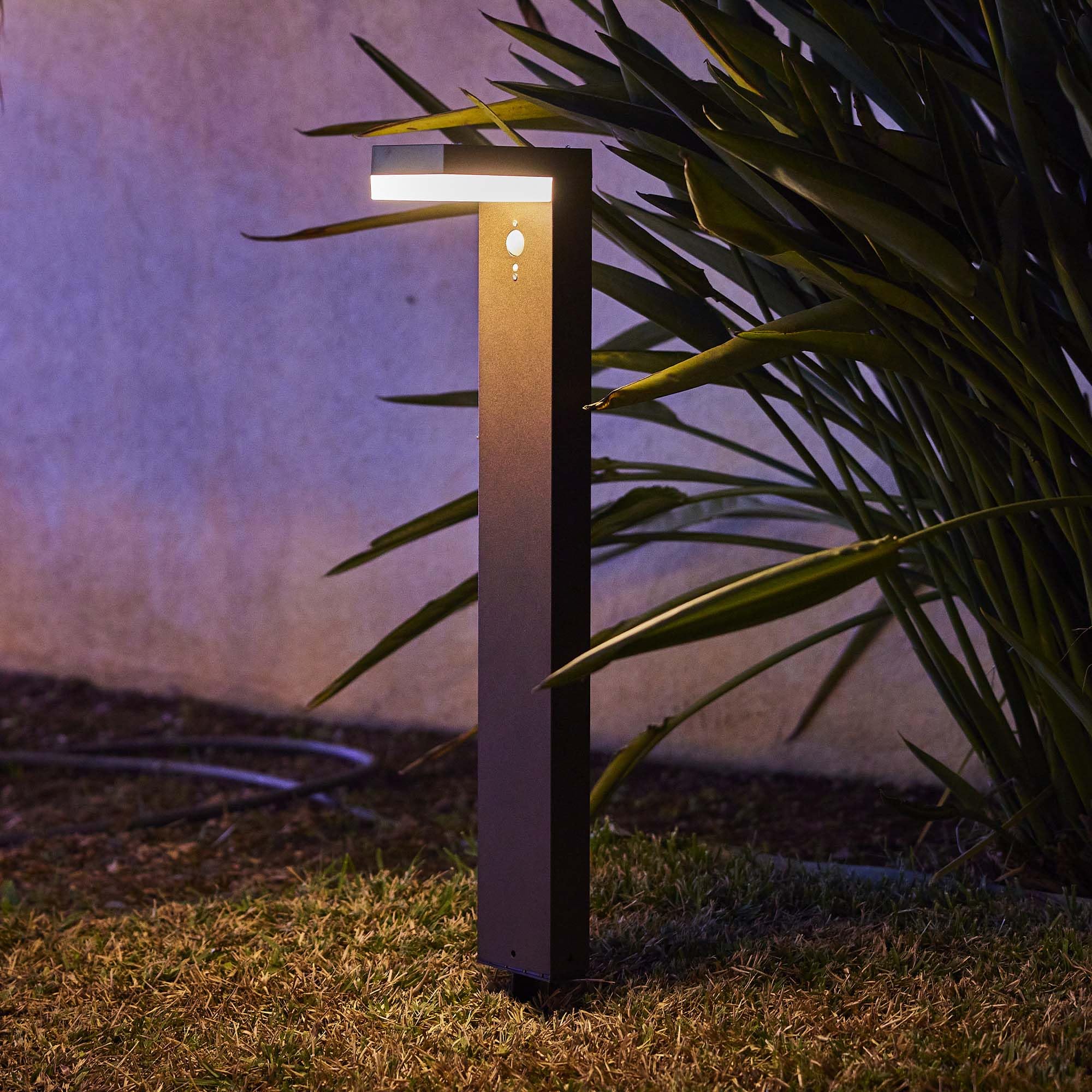 Lumisky Solarleuchte zum Befestigen oder Bepflanzen, LED, warmweiß, mit Bewegungsmelder, Höhe 50 cm