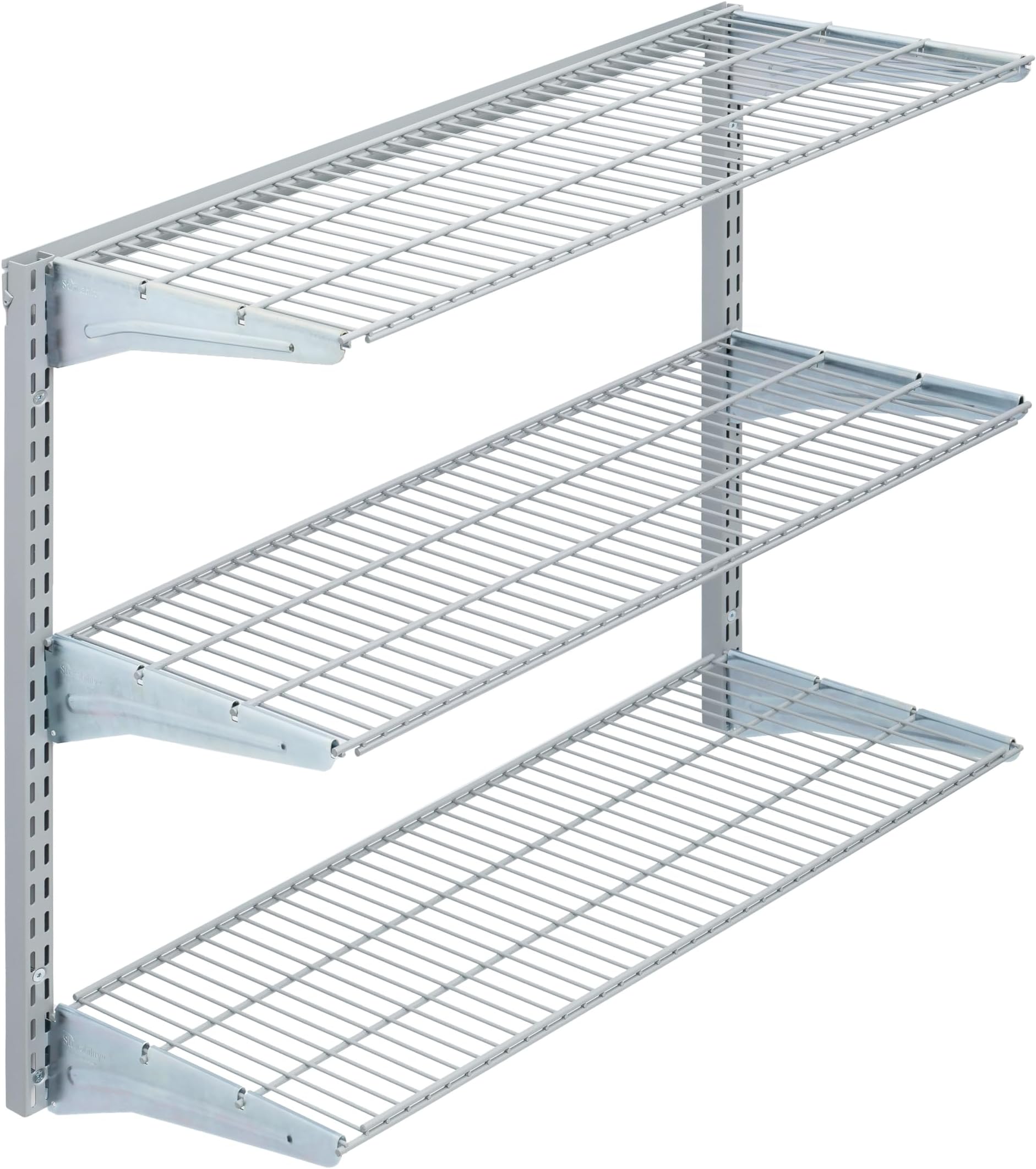 3 Tier Wire Shelving Unit for Home and Garage with 375 Lb Load Capacity 33" W x 31.5" H x 16" D (Gray)