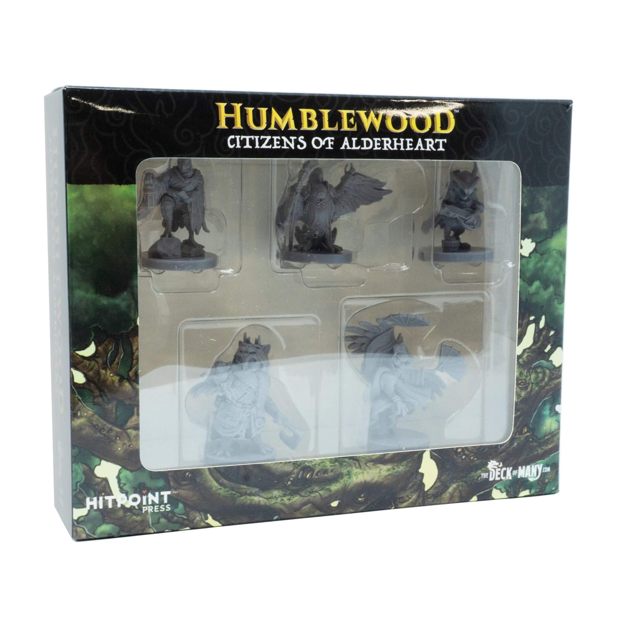 Hit Point Press Humblewood Minis: Citizens of Alderheart - D&D 5E Miniatures - 25-28mm - 1 Set - 6 Miniatures - Ages 14+