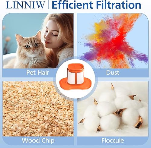 Miniatura 6 de Filtro HHVKF10 compatible con Black y Decker - Filtro de vacío de mano, lavable, apto para modelos HHVK HHVK320J HHVK320J10 HHVK320JZ01 HHVK515J