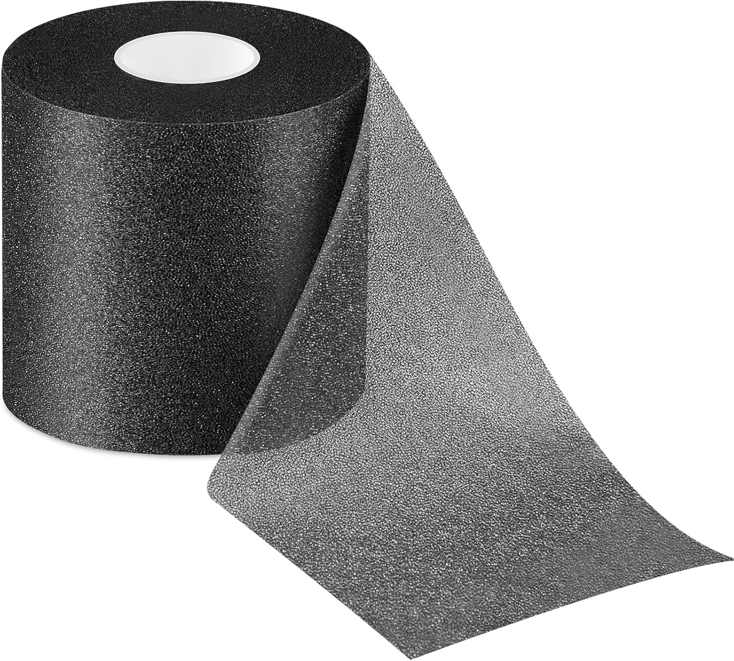 Nuanchu 30 Yards Pre-wrap Athletic Tape Pre Wrap Athletic Foam Underwrap Tape Foam Underwrap Bandage for Hair Soccer Sports Wrists Elbows Knees Ankles 2.76 Inches(Black)