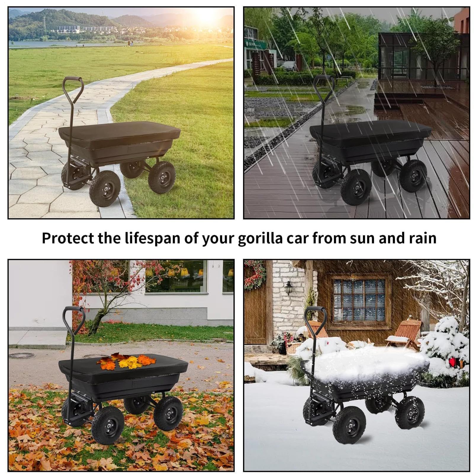 Funda plegable impermeable para carrito de la compra, tela Oxford, protección contra el polvo para jardín al aire libre y camping, resistente al viento, para carrito de compras y patio