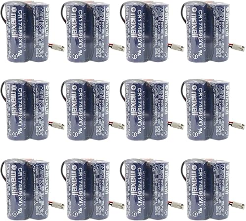 12 Pack CR17450-2WK27 D80UB016170 Battery 3V 2600mAh for Mazak 2CR17450-2WK27 Battery Pack