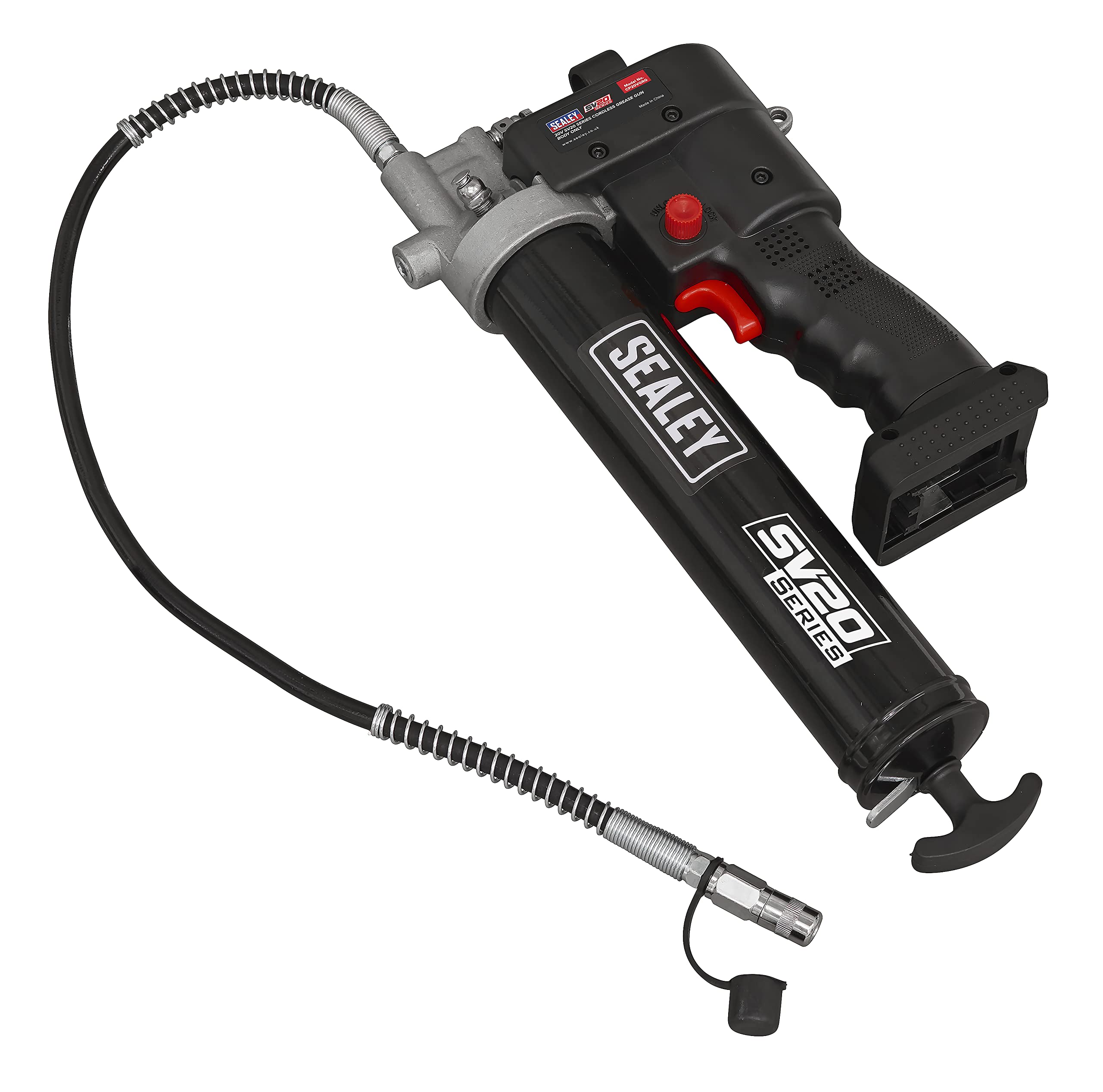 Sealey 20V SV20 Series, Cordless Grease Gun Body Only - CP20VGRG, Red - Image 3